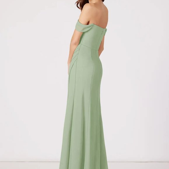 NWT | Azazie "Jordyn" Bridesmaids Dress (Dusty Sage) - Picture 6 of 12